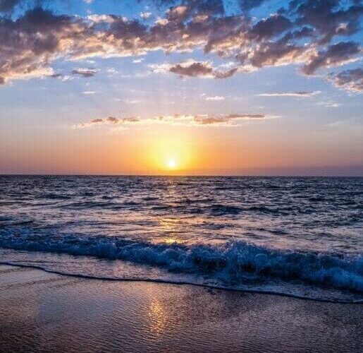 Sunset on the beach